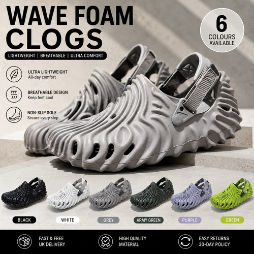 Wave slip clogs - 3d,